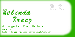 melinda krecz business card